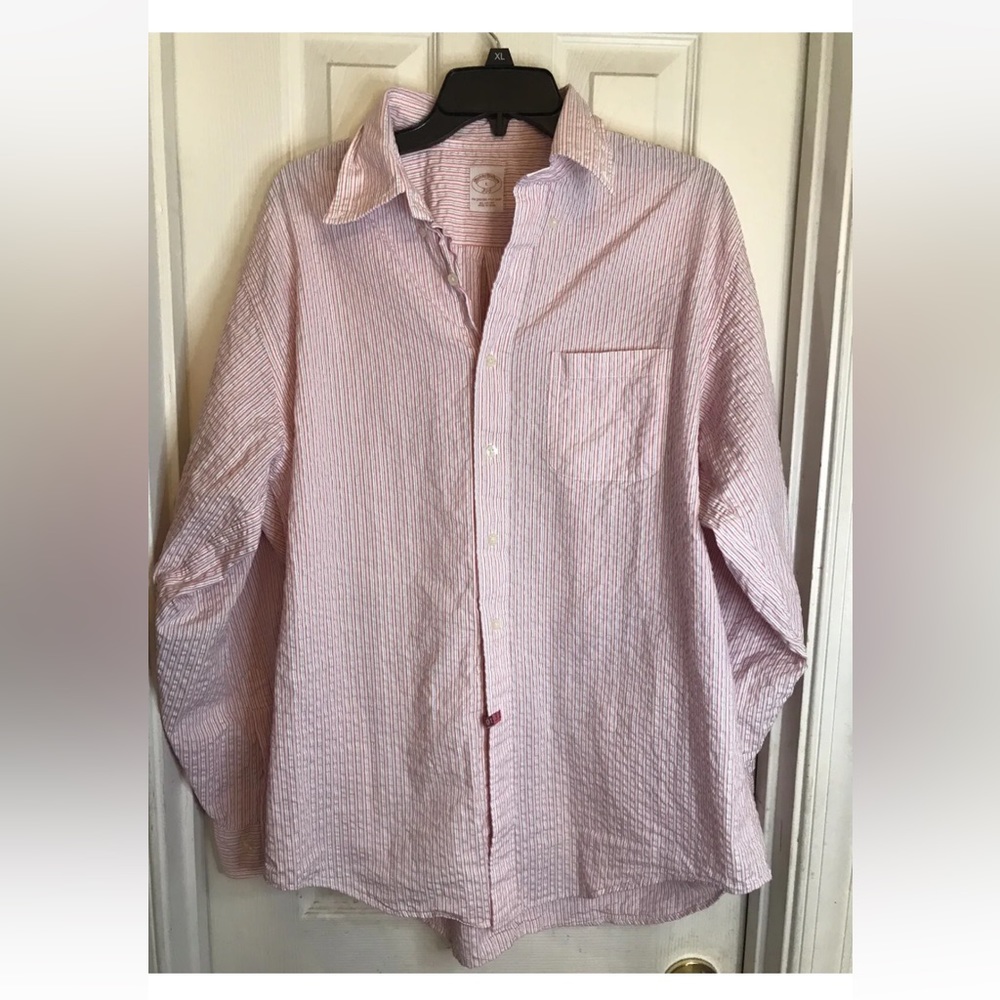 Brooks Brothers 346 Shirt Men's Size Large L -ORIGINAL POLO STRIPED 100% Cotton